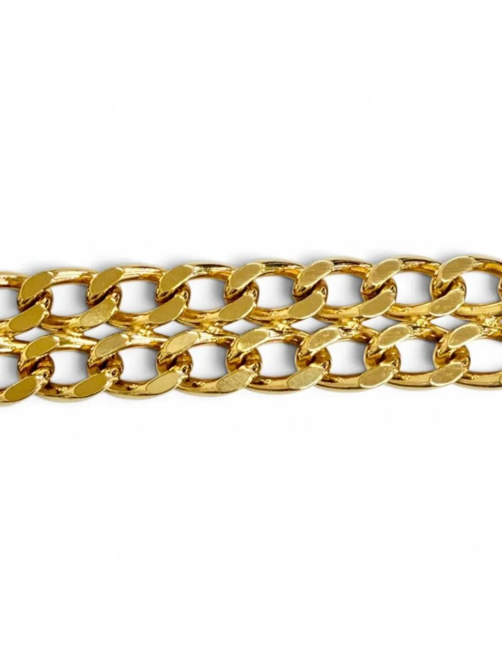 Chanel Logo Perfume Bottle Charm Double Chain Belt 81 Gold Gorgeous